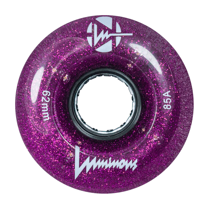 Luminous-Roller-Skate-Glow-Wheels-85A-62mm-Purple-Haze-Glitter