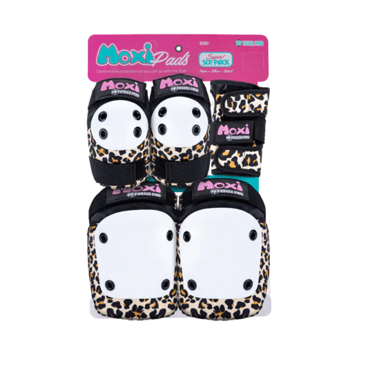 Moxi 187 Killer Pads Adult 6 Piece Combo Pack Leopard