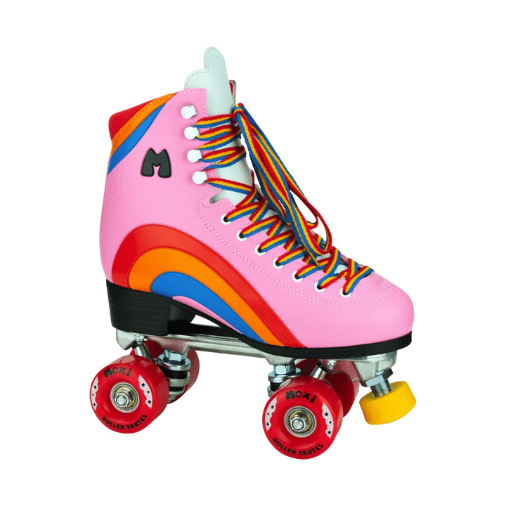 Moxi Rainbow Rider Pink Heart Roller Skates
