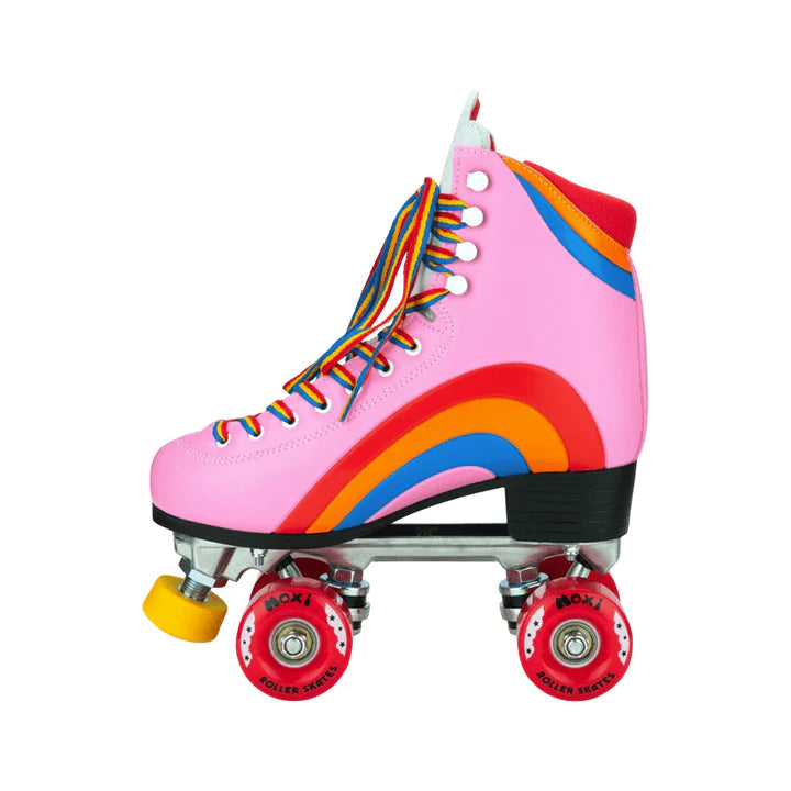 Moxi Rainbow Rider Pink Heart Roller Skates