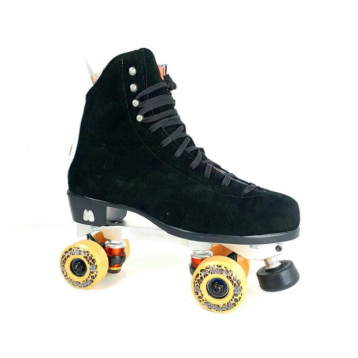 Moxi Roller Skates Jack 1 Classic Black Suede Powerdyne Reactor Neo Package