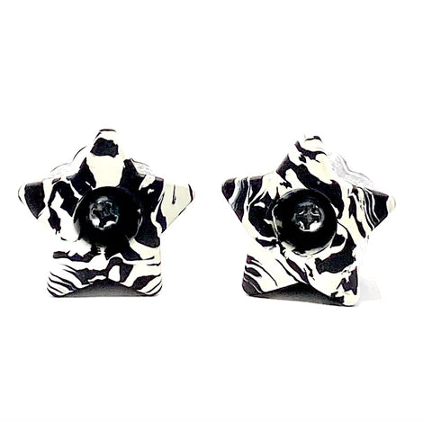 Rollerstuff-Bolt-On-Twinkle-Toes-Roller-Skate-Toe-Stop-Black-White-Swirl