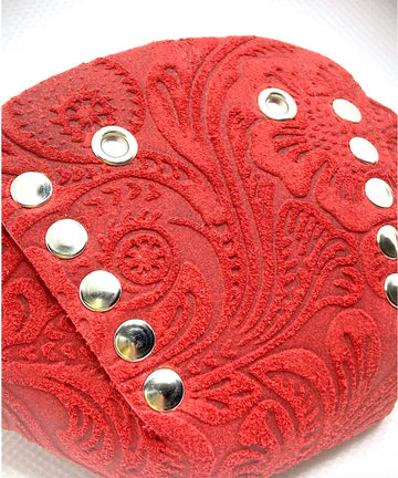Rollerstuff-Toe-Caps-Embossed-Solid-Suede-Red